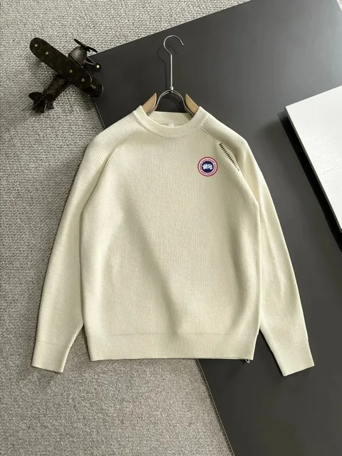 Canada Goose Ribbed Crewneck Sweater Arctic Program Patch