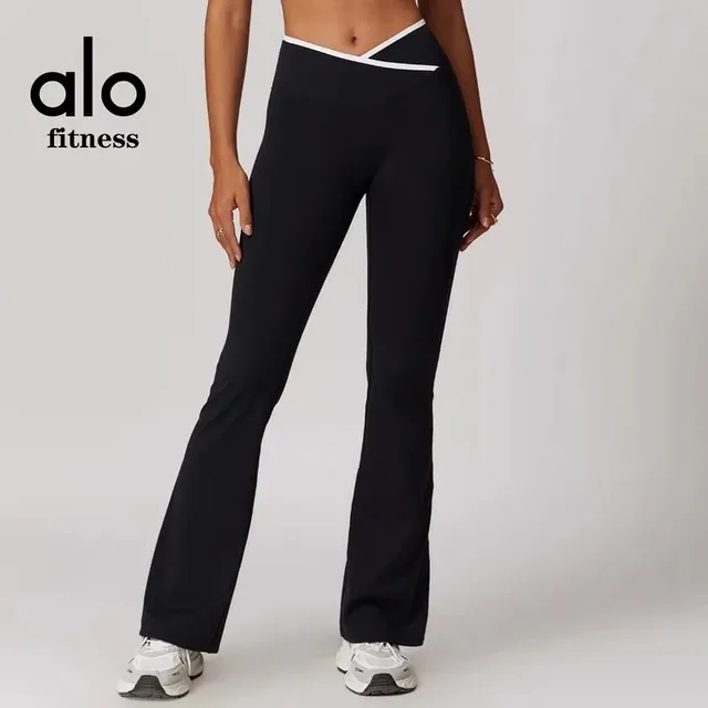 Alo Yoga Flared Leggings Contrast Waistband