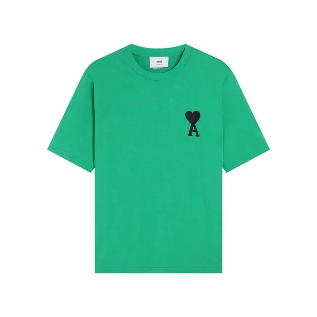 AMI Paris Heart Logo Tee Black Heart Logo