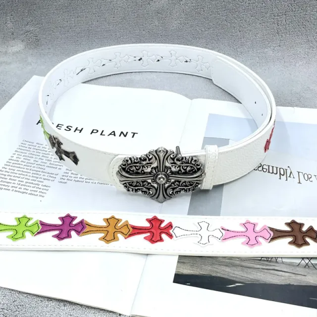 [15 colored crosses on white background, flower crosses] belt
