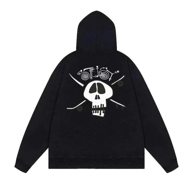 Stüssy Skull Hoodie Skull and Crossed Skateboards