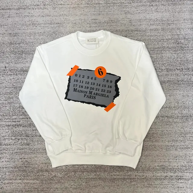 Maison Margiela Crewneck Sweatshirt Torn Label Print