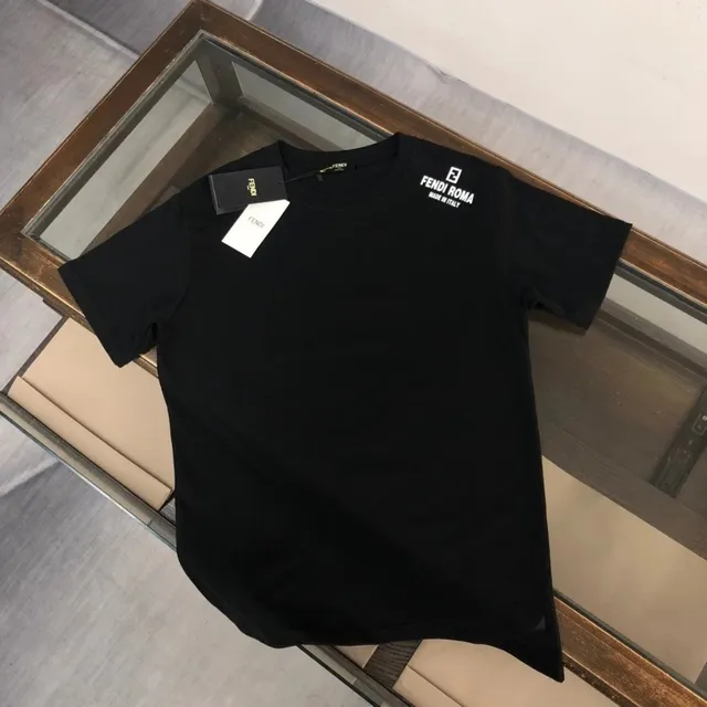 Fendi Logo T-Shirt Black with White Logo