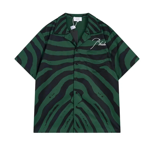 Rhude Camp Collar Shirt Zebra Print