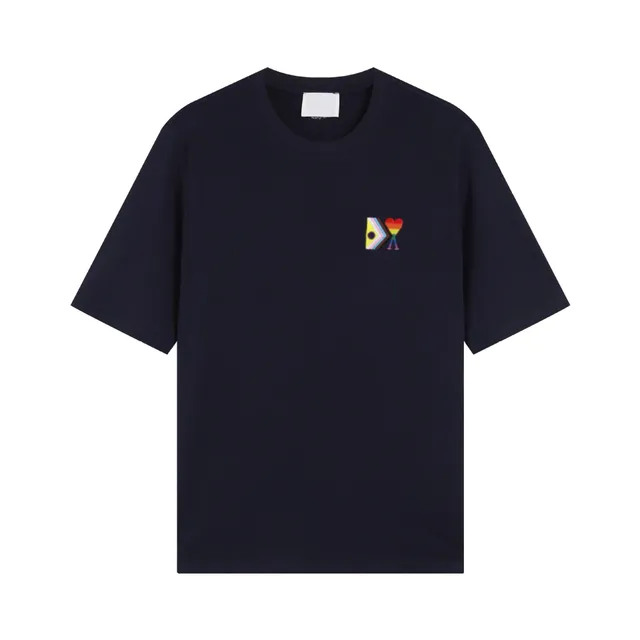 AMI Paris T-Shirt Rainbow Heart Logo