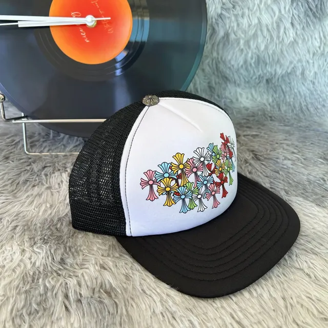 Chrome Hearts Trucker Cap Multicolor Cross Floral Print