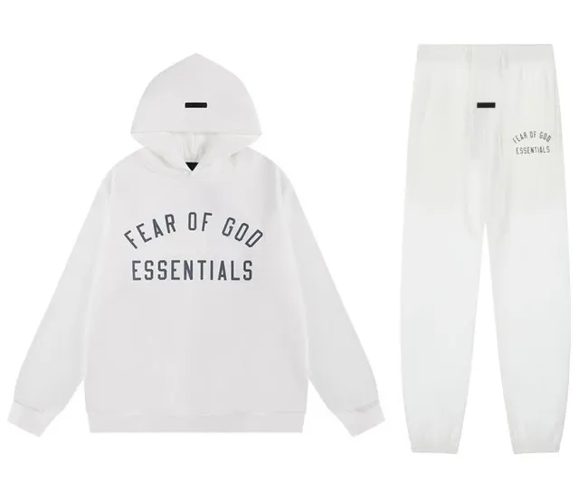 Hoodie and Joggers Set Fear of God Essentials Arch Logo