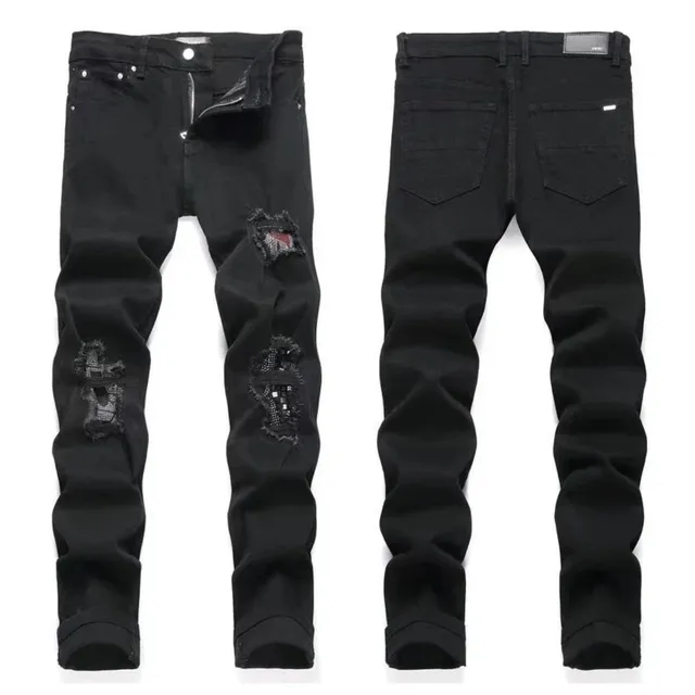 Amiri Ripped Jeans Distressed Black