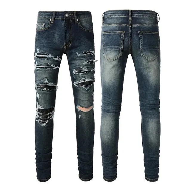 Amiri Distressed Slim Fit Jeans Heavy Ripped