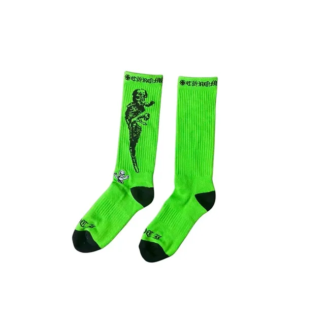 Chrome Hearts Crew Socks Skull Graphic