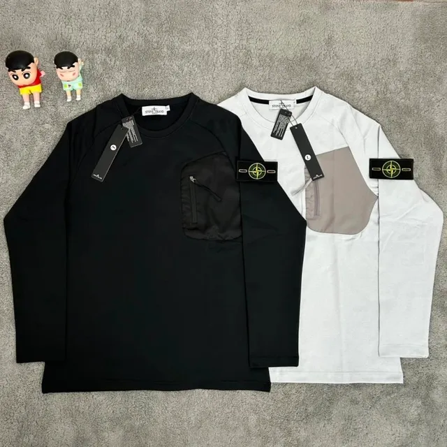 Stone Island Long-Sleeve T-Shirt Patch Pocket