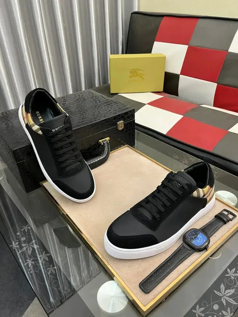 Burberry Low-Top Sneaker Check Print Accent