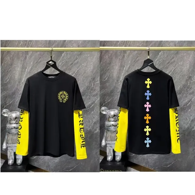 Chrome Hearts Long Sleeve T-Shirt Cross Logo Layered Sleeve