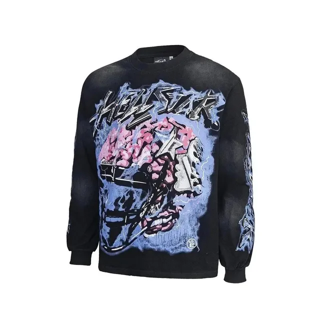 Hellstar Graphic Long Sleeve Brain Helmet Print