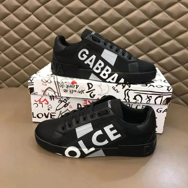 Dolce & Gabbana DG Logo Sneaker Black White Logo
