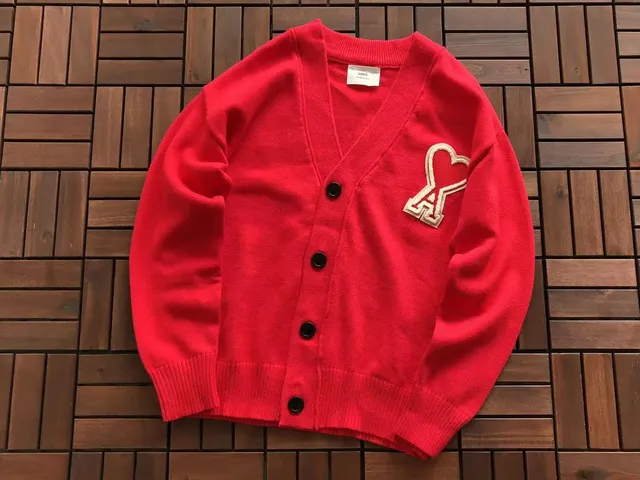 AMI Paris Cardigan Heart Logo