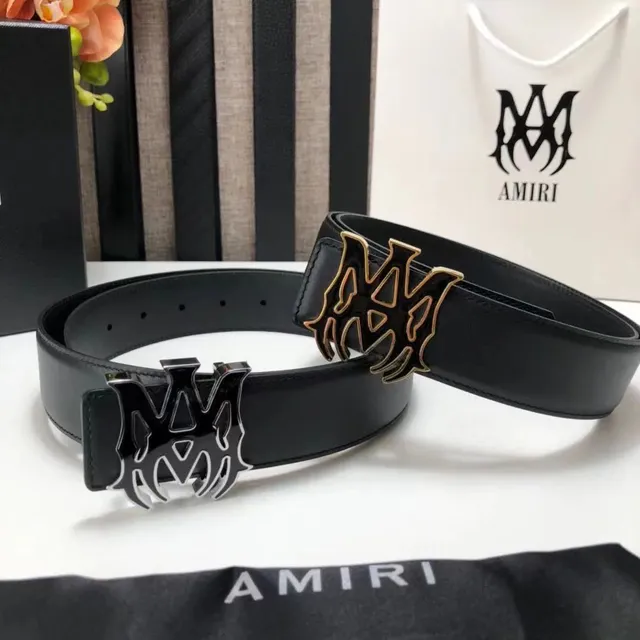 Amiri Logo Buckle Belt Double Logo