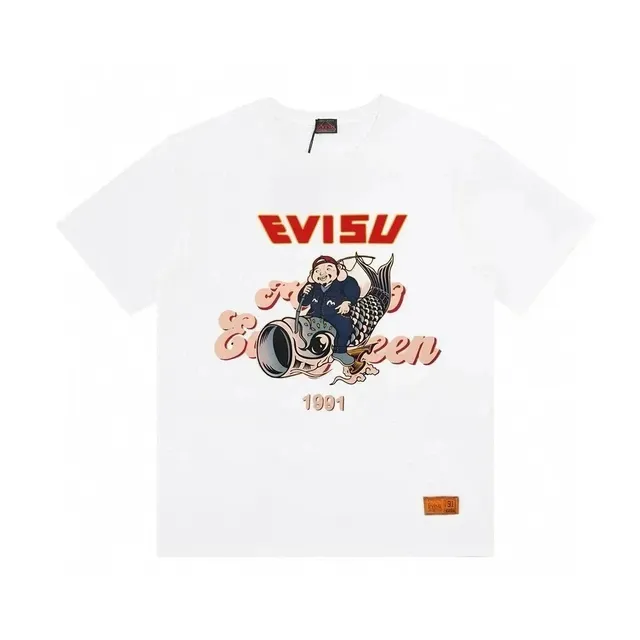 Evisu Graphic Tee Fisherman Print