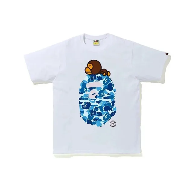 BAPE Ape Head Tee Blue Camo Ape