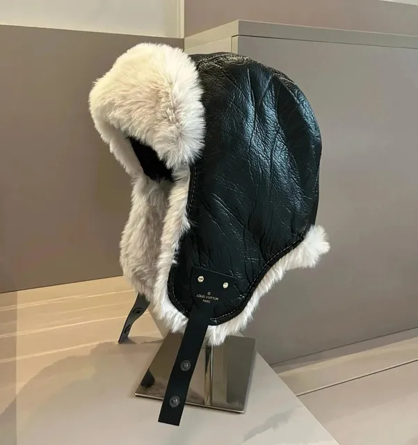 Louis Vuitton Aviator Hat Leather and Fur
