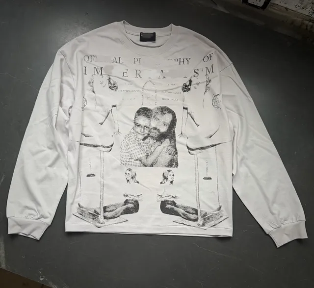 Long-Sleeve Graphic Tee Imperialism Print