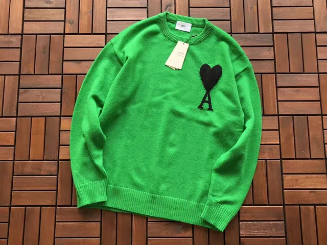 AMI Paris Crewneck Sweater Heart Logo