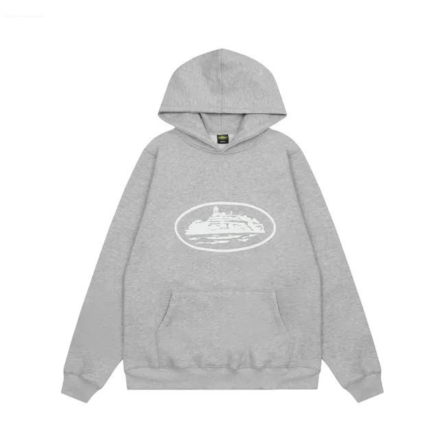 Oval Ship Hoodie Heather Grey