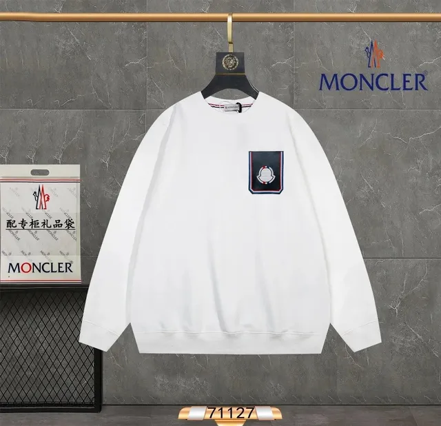Moncler Crewneck Sweatshirt Logo Patch Pocket