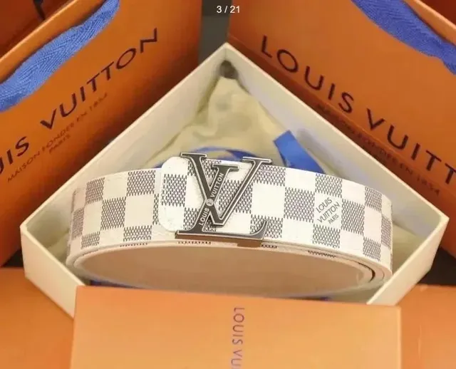 Louis Vuitton LV Belt Damier Azur