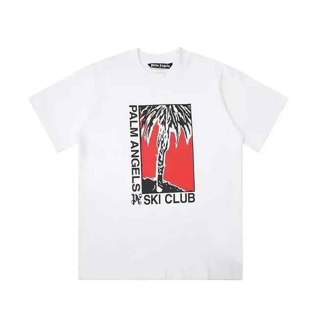 Palm Angels Ski Club Tee Palm Tree Graphic