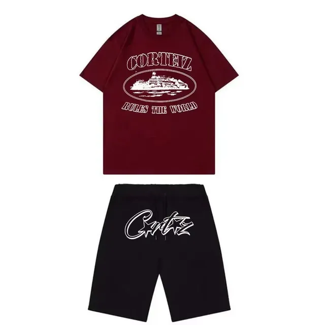 T-Shirt and Shorts Set Corteiz Rules The World