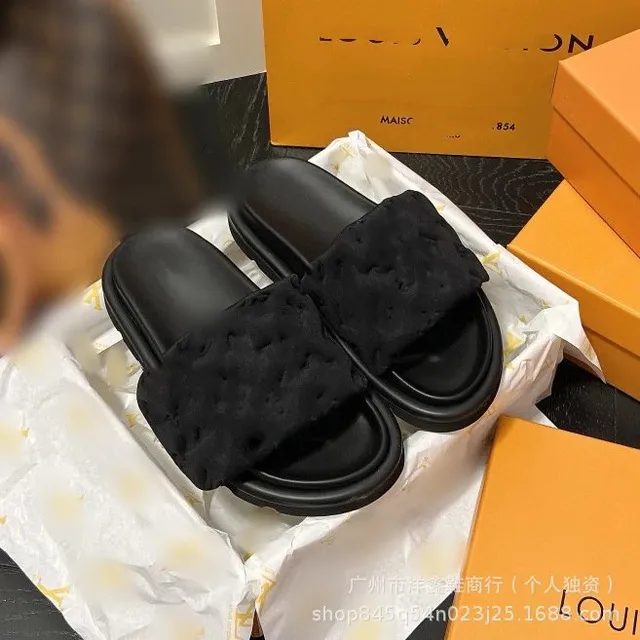 Louis Vuitton Slide Sandal Monogram Velvet