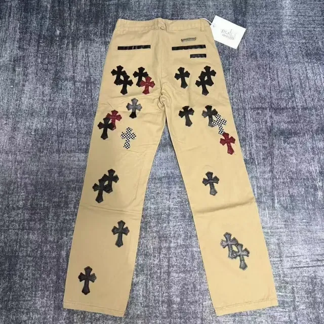 Chrome Hearts Cross Patch Trousers Multi-Color Cross Appliqué