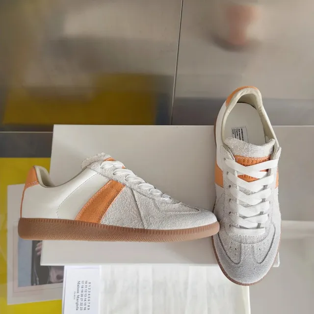 Maison Margiela Future Sneaker White Orange Suede
