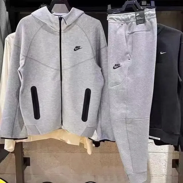Nike Tech Fleece Hoodie and Joggers Heather Grey