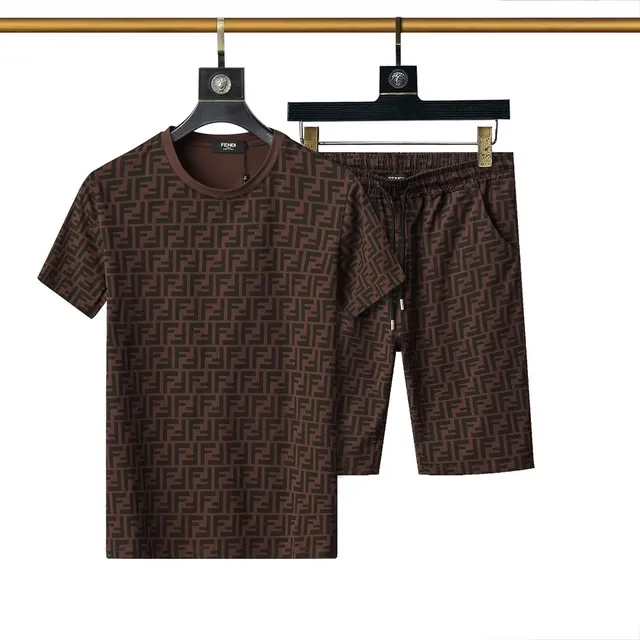Fendi FF Logo Set Brown Monogram