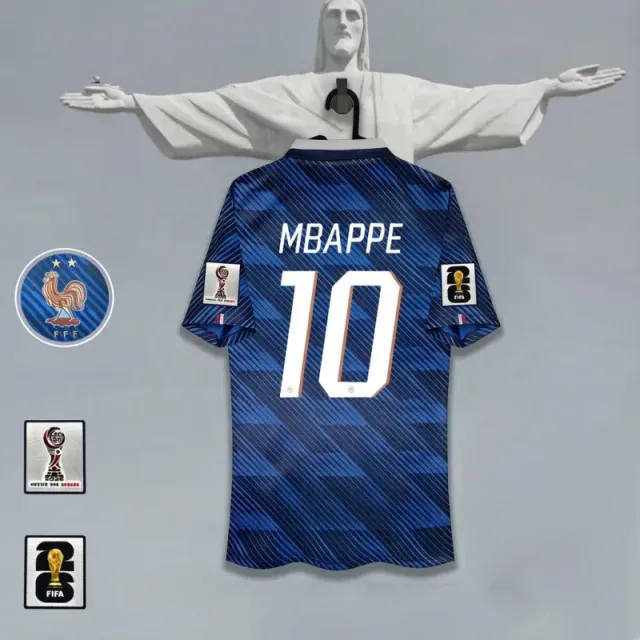 France home jersey, number 10, with captain's armband