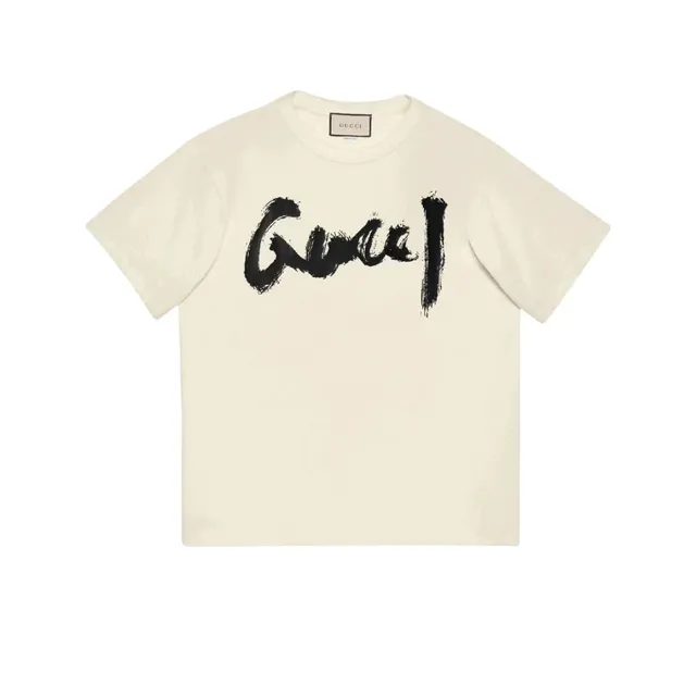 Gucci T-Shirt Brushstroke Logo