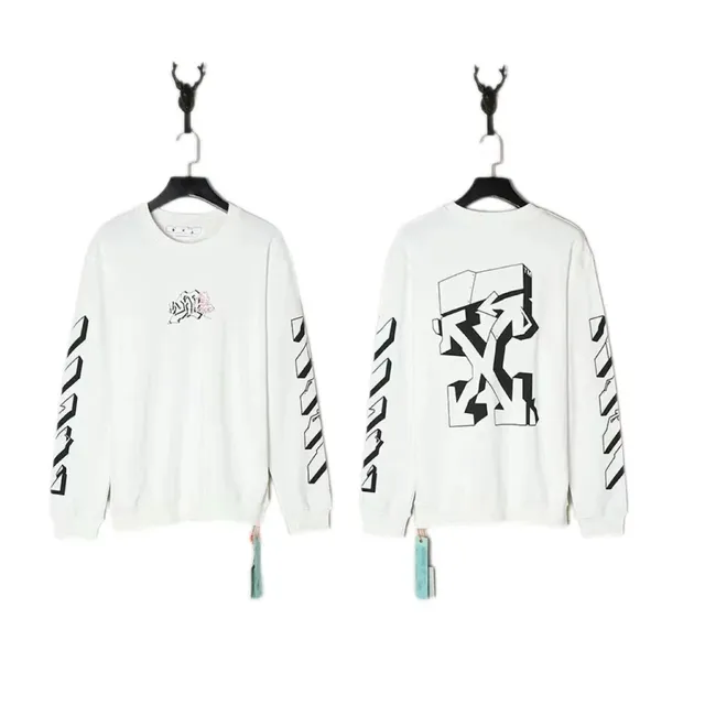 Off-White Long Sleeve Crewneck Arrow Print
