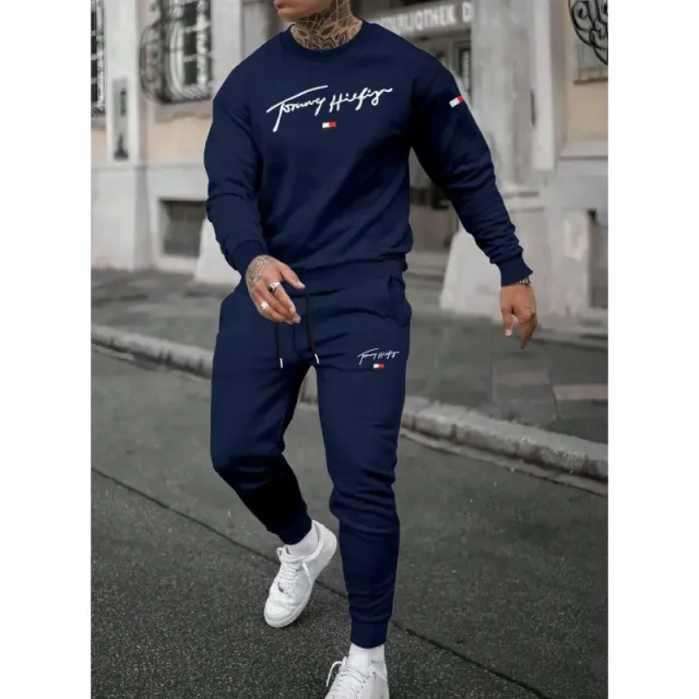 Round neck navy blue