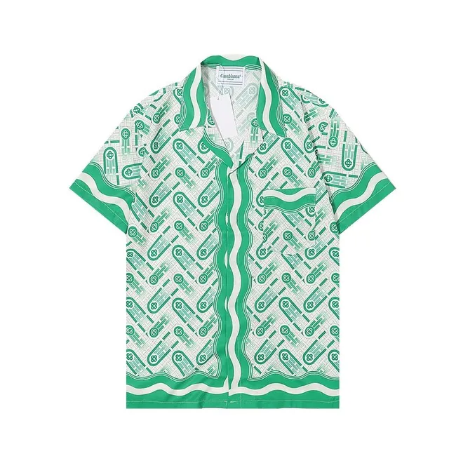 Casablanca Camp Collar Shirt Geometric Print
