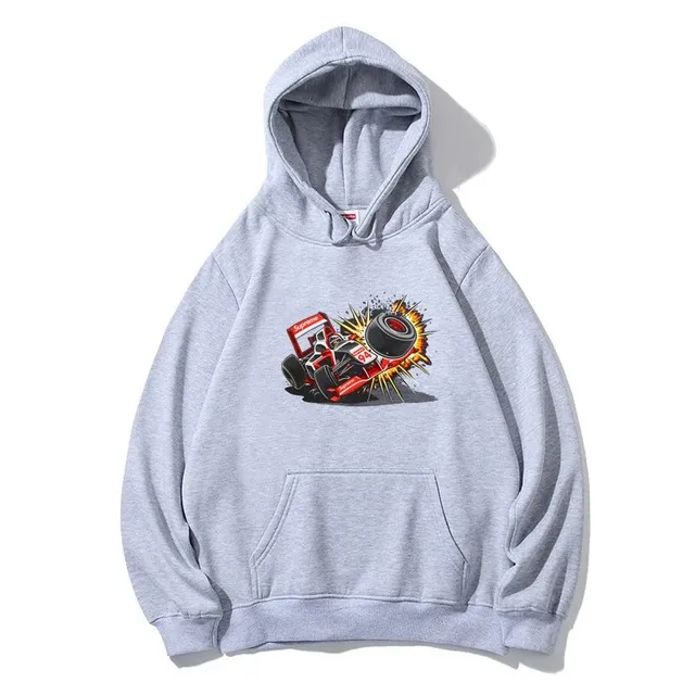 Supreme Hooded Sweatshirt F1 Car Print