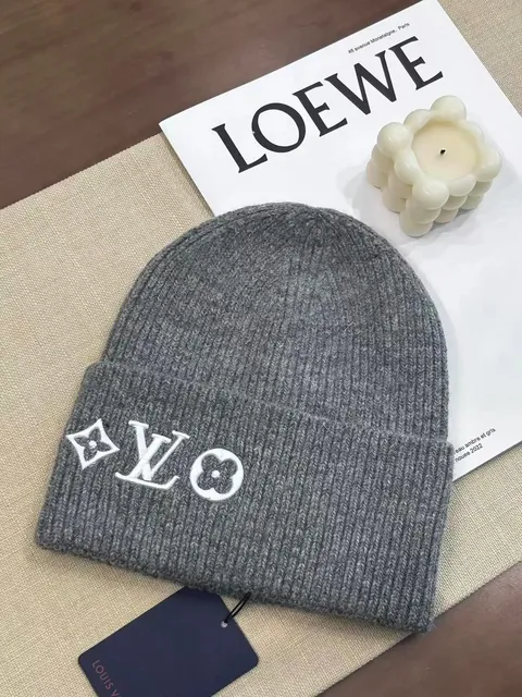 Louis Vuitton Knit Beanie LV Flower Embroidery