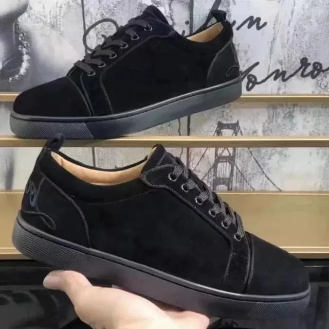 Christian Louboutin Louis Junior Black Suede