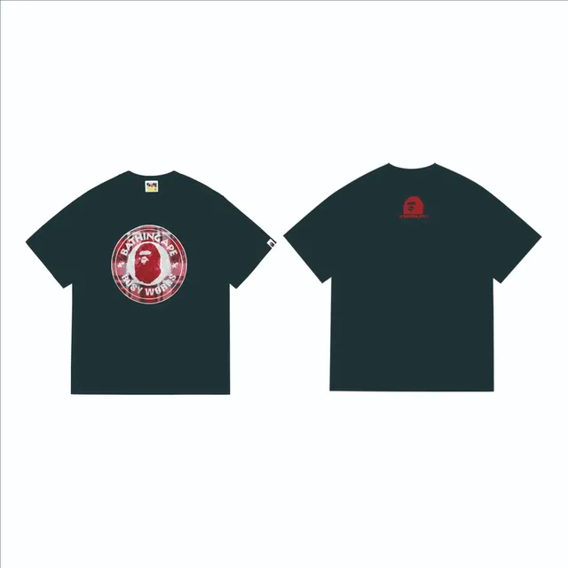 BAPE Graphic Tee Busy Worms Plaid