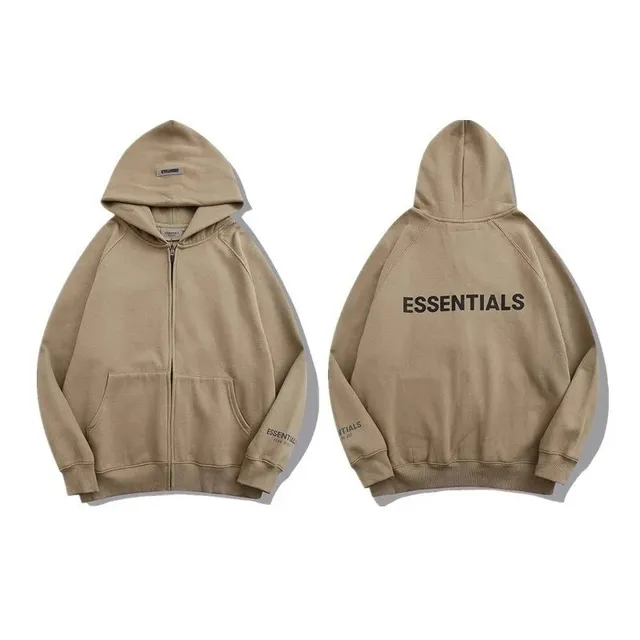 Fear of God Essentials Zip-Up Hoodie Essentials Logo
