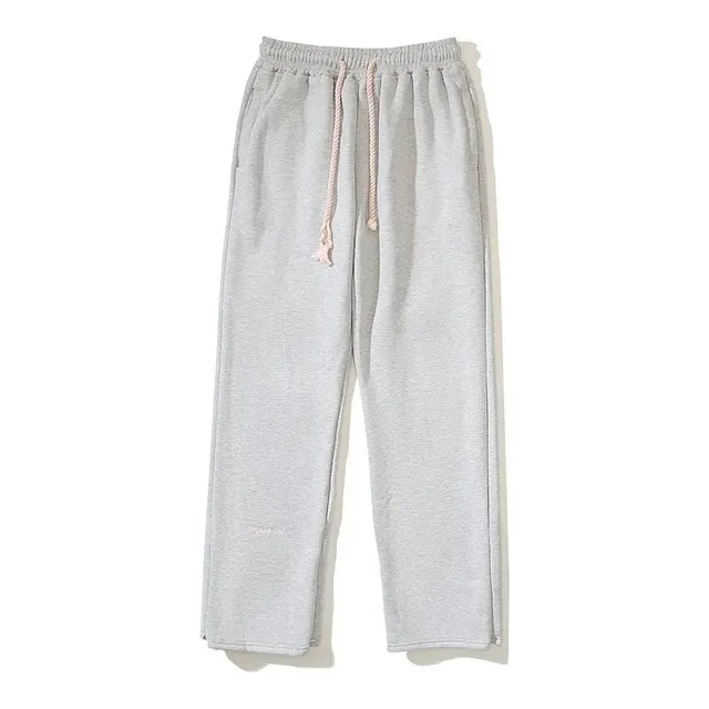 Sweatpants Heather Grey with Pink Drawstring