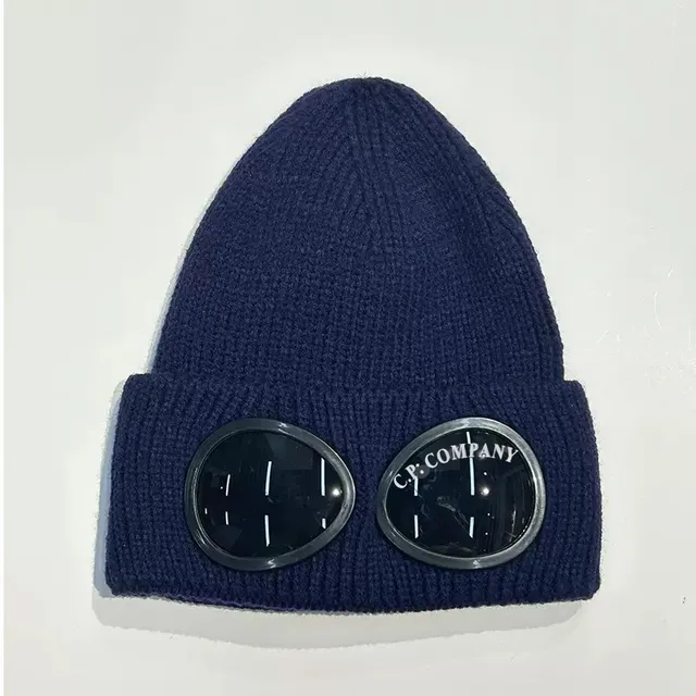 C.P. Company Goggle Beanie Navy with Goggle Detail