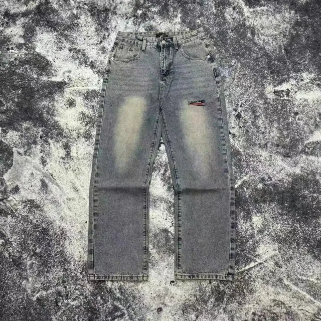 Balenciaga Jeans Distressed Logo Patch