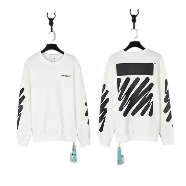 Off-White Crewneck Sweatshirt Diagonal Stripe